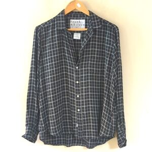 Frank + Eileen "Eileen" Italian Modal Plaid Button Down M